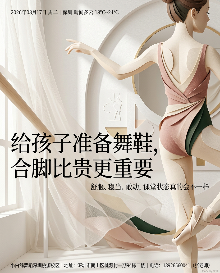 给孩子准备舞鞋，合脚比贵更重要