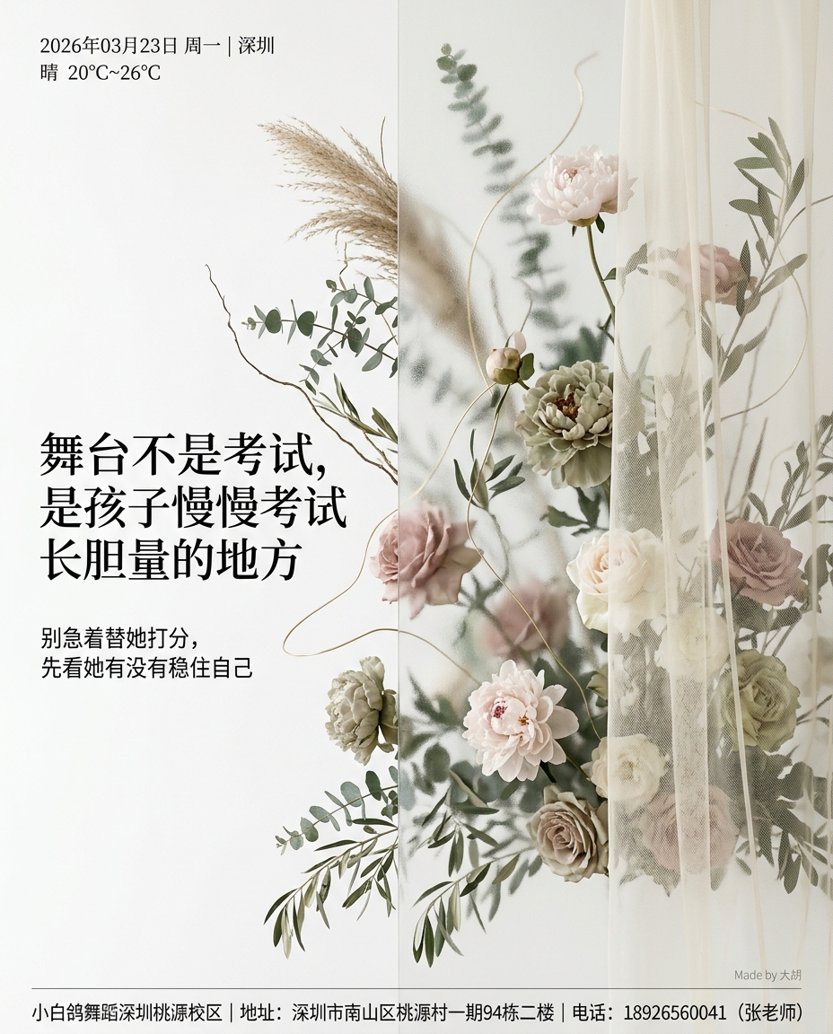 舞台不是考试，是孩子慢慢长胆量的地方
