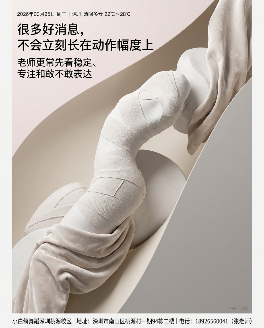 很多好消息，不会立刻长在动作幅度上
