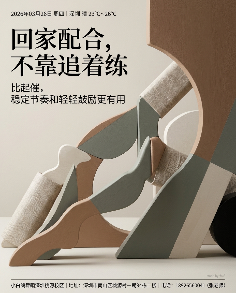 回家配合，不靠追着练