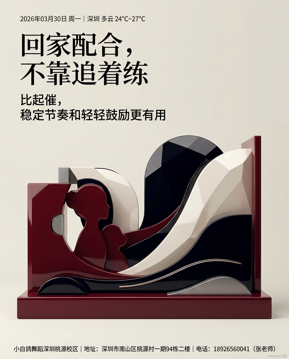 回家配合，不靠追着练